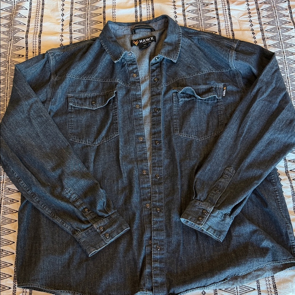 Hawx Denim Button-Up Shirt